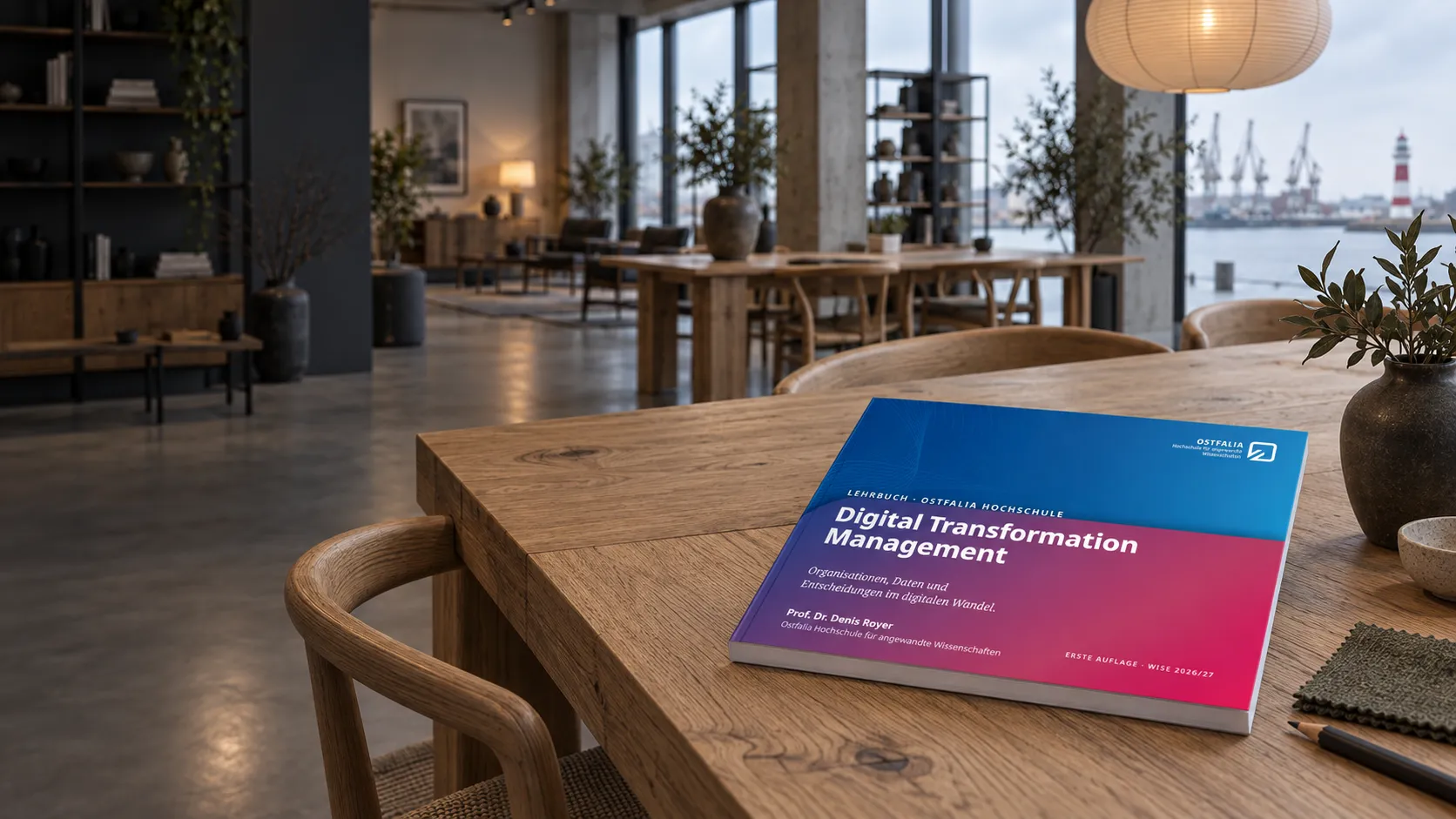 Das Buch auf einem Tisch in einem hellen NordWerk-Showroom